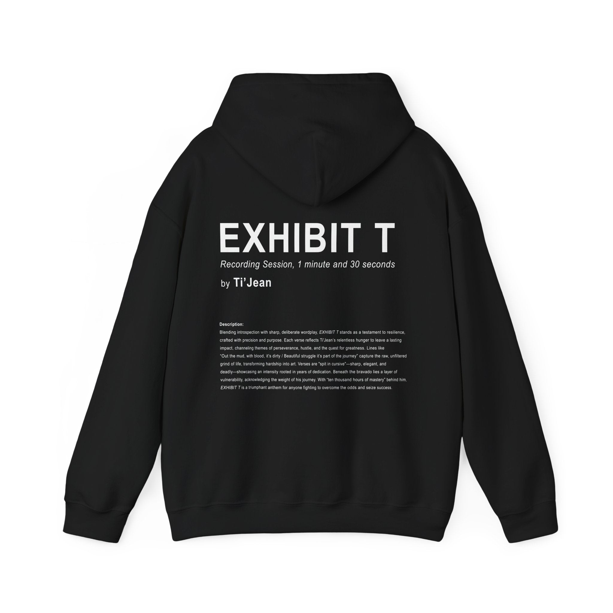 the Ti'Jean shop "EXHIBIT T: ART PLACARD" hoodie