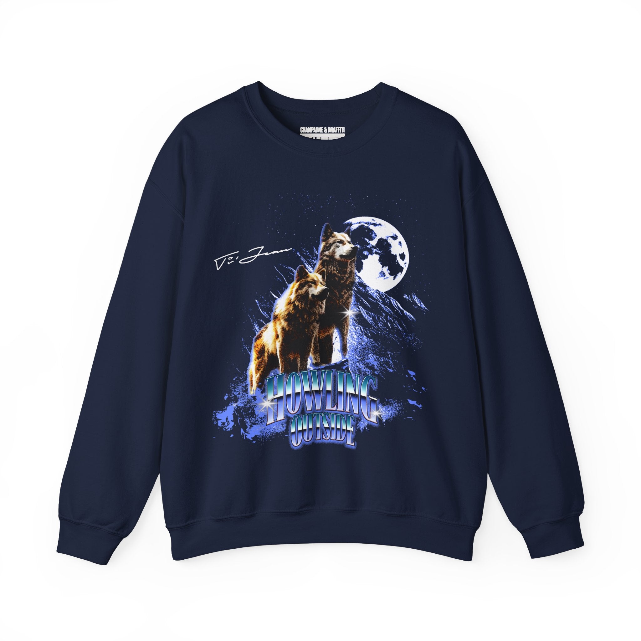 the Ti'Jean shop "WOLVES DANCING" crewneck sweater