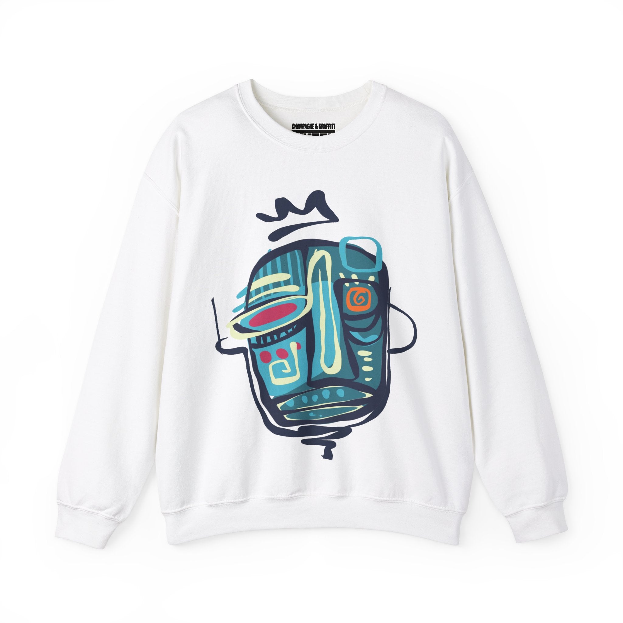 the Ti'Jean shop "EXHIBIT T: FACE PAINT" crewneck sweater