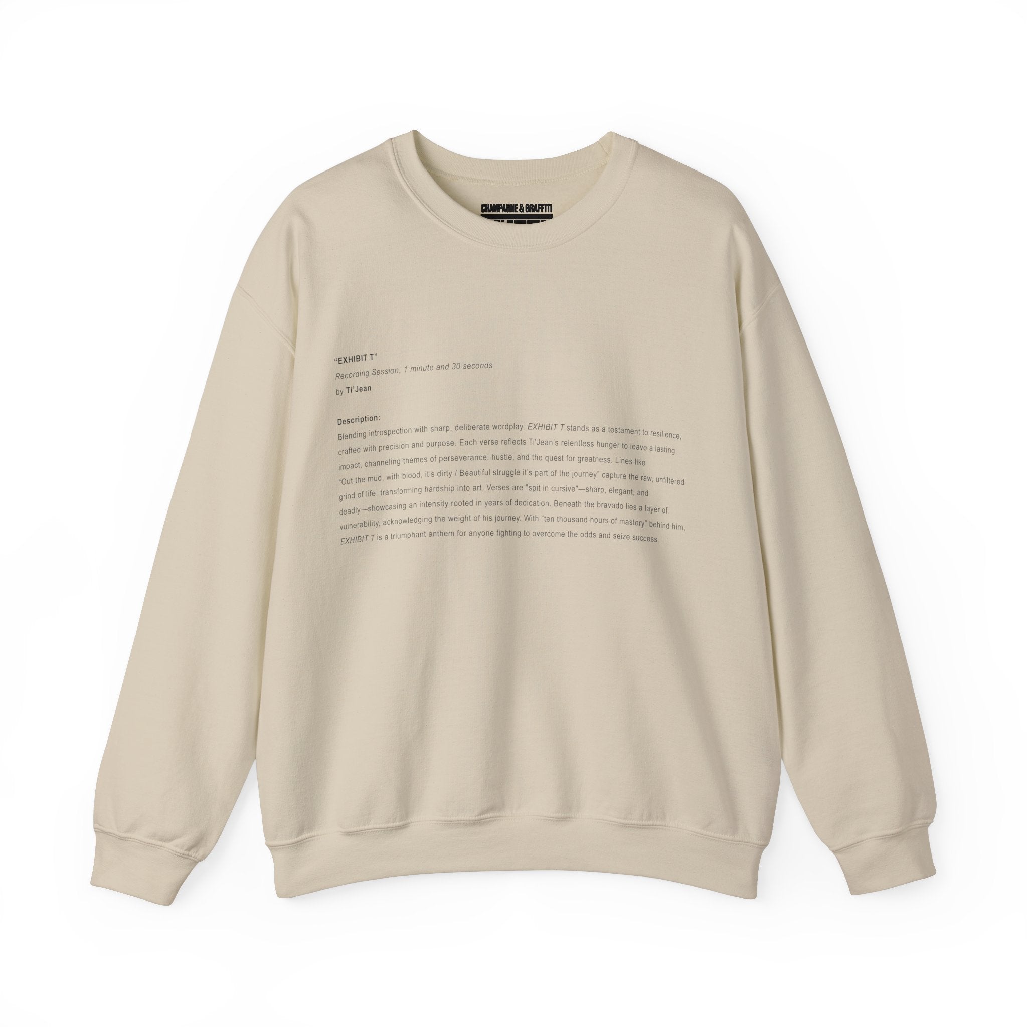 the Ti'Jean shop "EXHIBIT T: ART PLACARD" crewneck sweater