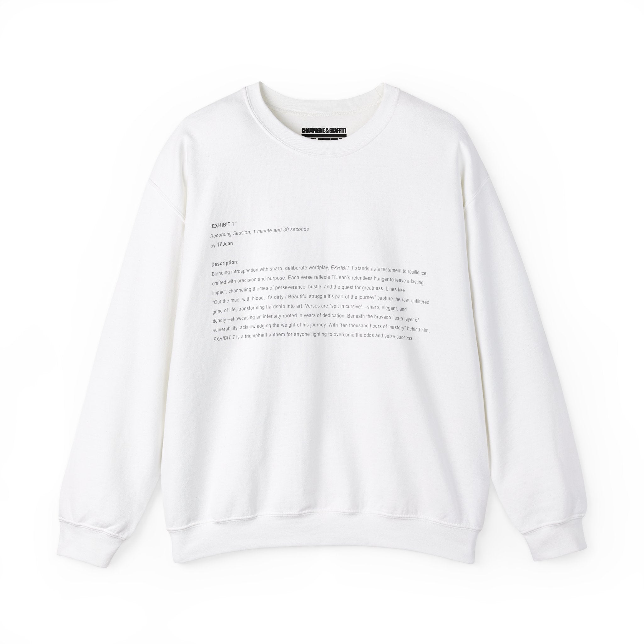 the Ti'Jean shop "EXHIBIT T: ART PLACARD" crewneck sweater